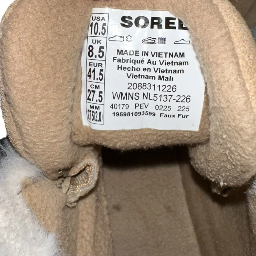 Sorel‎ Ona Ave Waterproof Fur Winter Boots Tan Womens 10.5 NL5137-226
